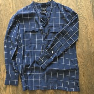 Madewell Navy Tie Top